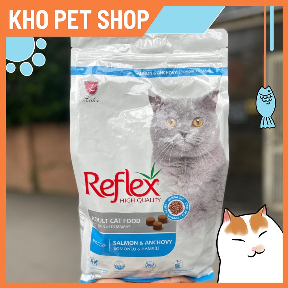 Thức ăn khô Reflex Salmon & Anchovy cho mèo (túi 2kg)