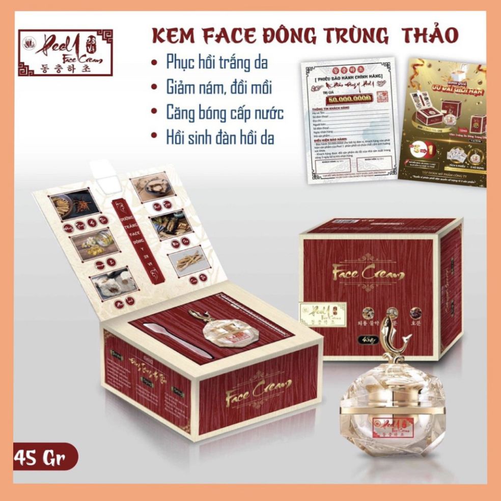 (date 2023) sỉ kem face đông trùng hạ thảo peel one
