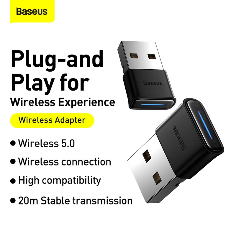 USB Bluetooth tốc độ cao Baseus BA04 Bluetooth Receiver (Bluetooth CSR 5.0 20m Wireless Audio Transmission Adapter)