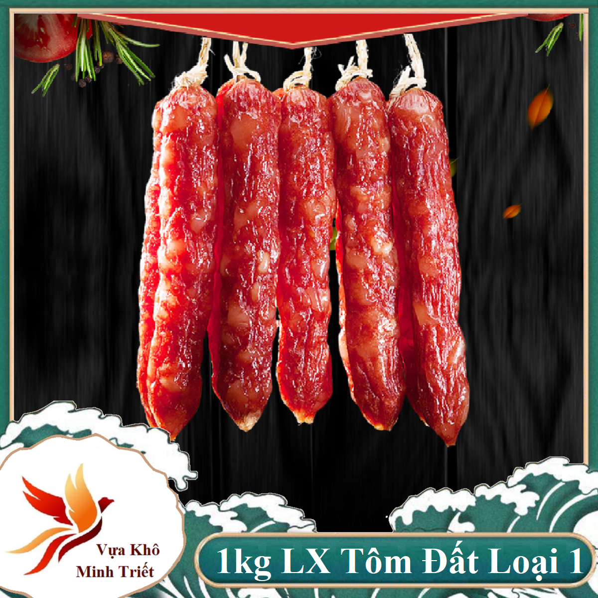 Lạp xưởng tôm tươi từ tôm đất thiên nhiên đặc sản nổi tiếng sóc trăng- vựa khô minh triết