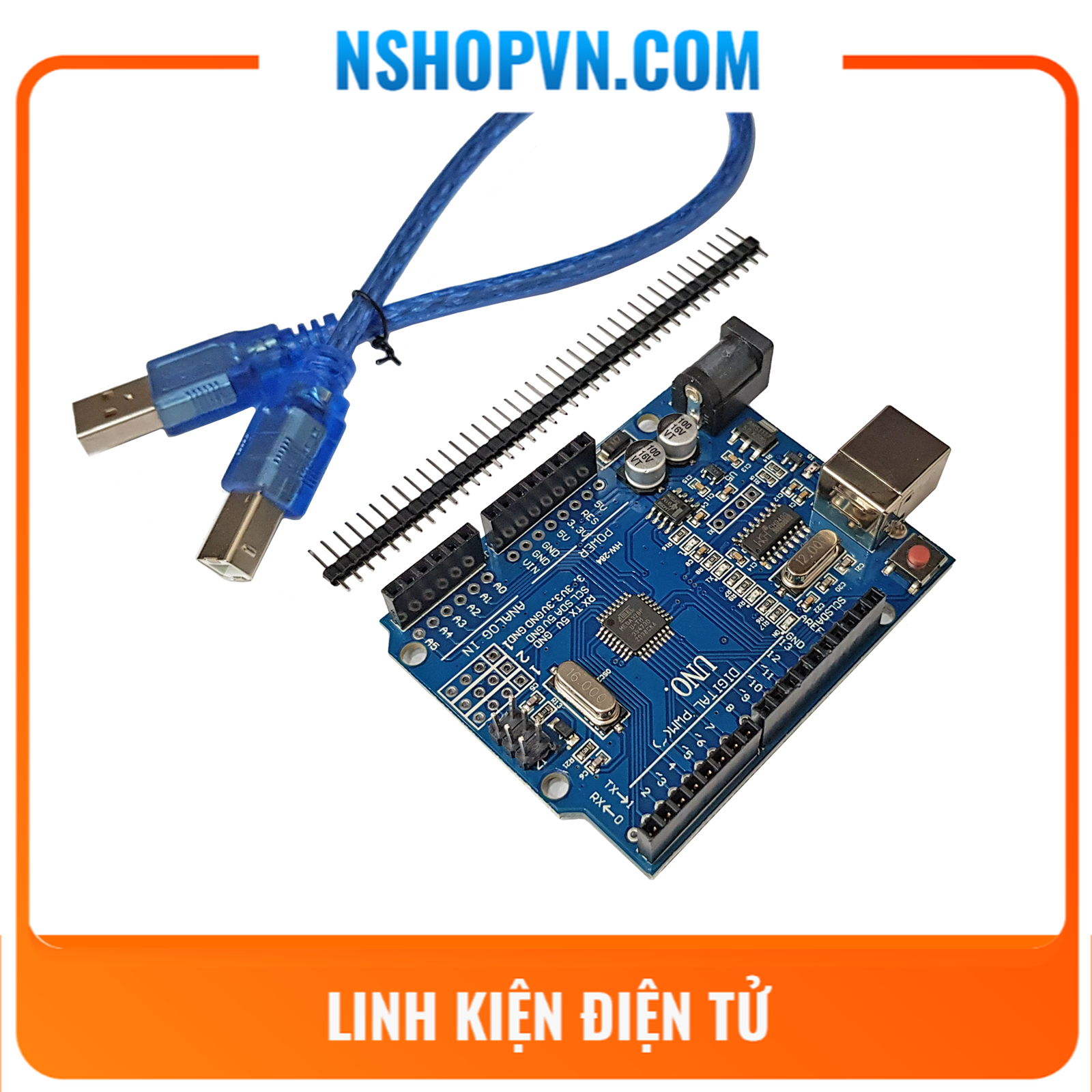Arduino UNO R3 SMD chip dán (kèm cáp)