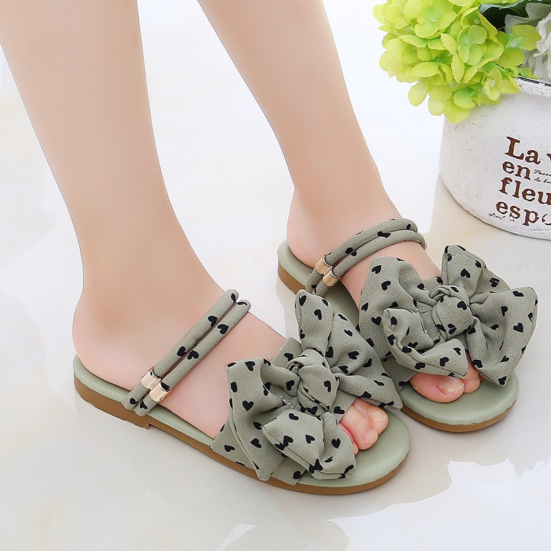Dép sandal nơ  chấm  bi  cực xinh cho bé(Q2020)