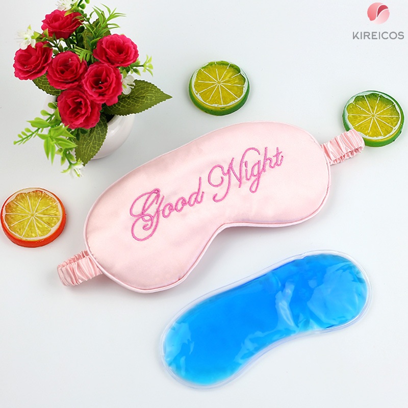 [HCM]Bịt Mắt Lụa Tơ Tằm Chữ Good Night Có Gel
