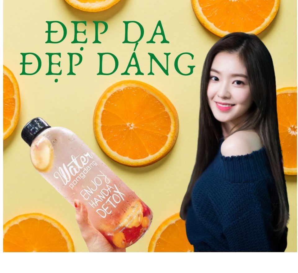 Detox trái cây Set 30 gói kèm bình pongdang nhựa cao cấp 650ml