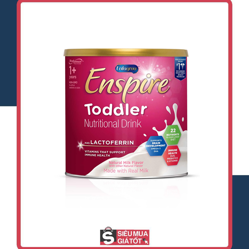 [Date 11.2023] Sữa Bột Enfagrow Enspire Toddler Lactoferin Trẻ 1 Tuổi 680G Hồng Mỹ