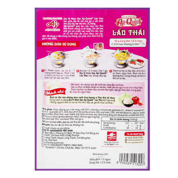 [Siêu thị WinMart] - Gia vị lẩu thái Aji-Quick gói 50g