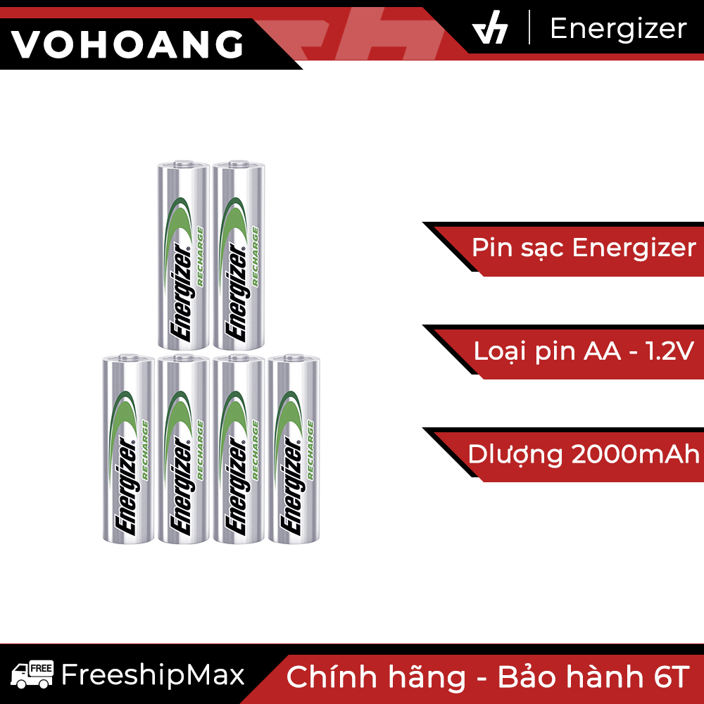Bộ 6 Pin sạc Energizer TRAY 2000mAh
