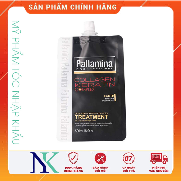 [HCM]Hấp Dầu Siêu Mềm Mượt Pallamina Collagen Keratin Complex 500Ml