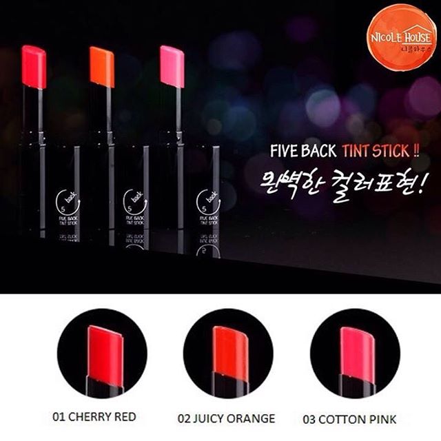 {Tặng kem nền BB Hàn QUốc 10ml }  Son lì dưỡng môi mềm mịn Hàn Quốc Five Back Tint Stick 4.5g