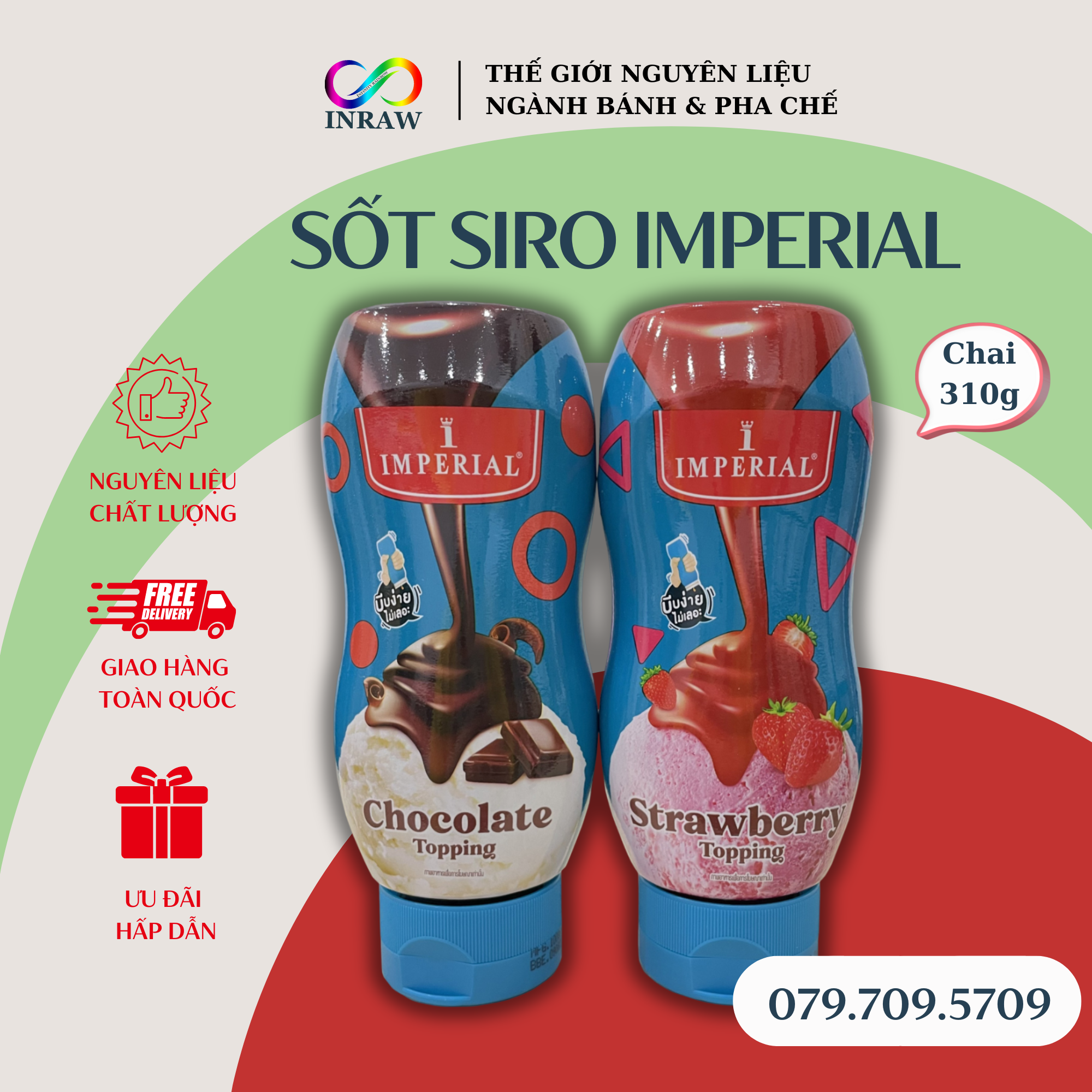 Sốt Siro Socola Imperial Chai 310g