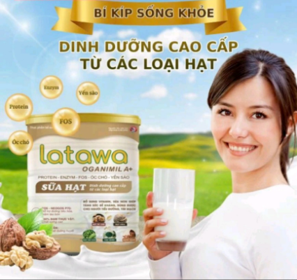 [Hộp 800g, HSD 2026] Sữa hạt Latatwa Organimil A+