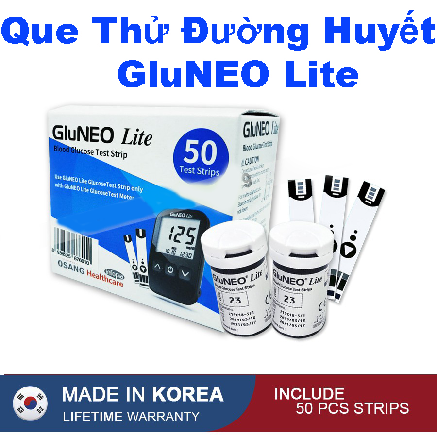 Que thử đường huyết gluneo lite