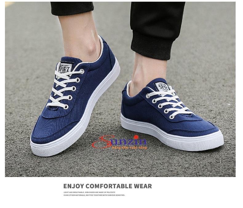 Giày thể thao nam SZ030, size từ 39-44 (Xanh phối trắng)