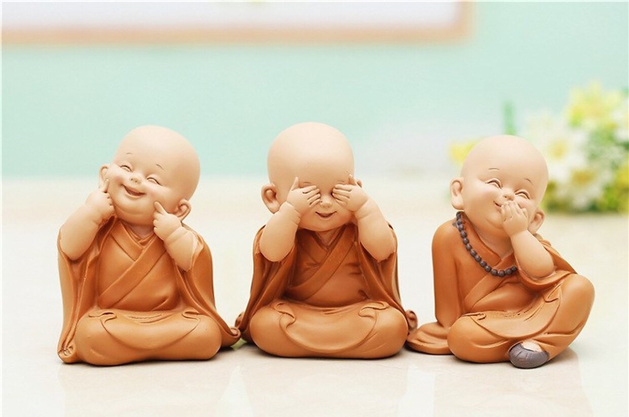 [HCM]Bộ tượng 3 chú tiểu tam không ngồi
