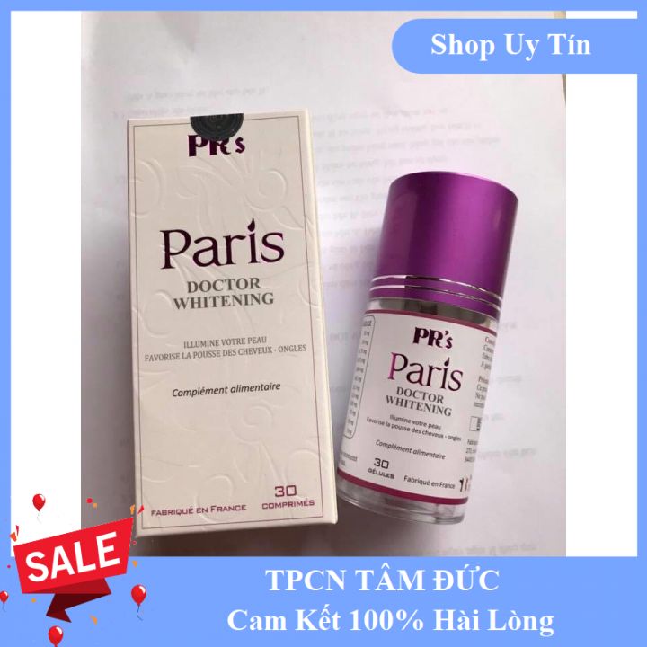 Viên Uống Ngăn Ngừa Nám Paris Doctor Whitening Giúp Da Đẹp, Trắng Hồng 30 Viên