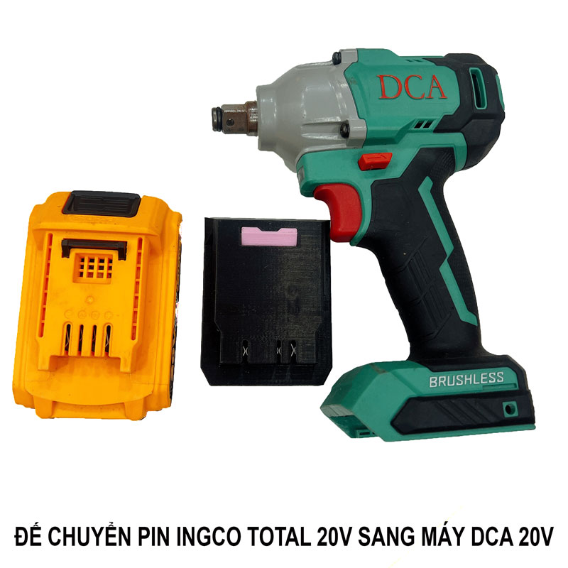 Ngàm Đế Chuyển Pin Ingco Total Sang Máy DCA 20V - DongCheng 20V - DCK 20V