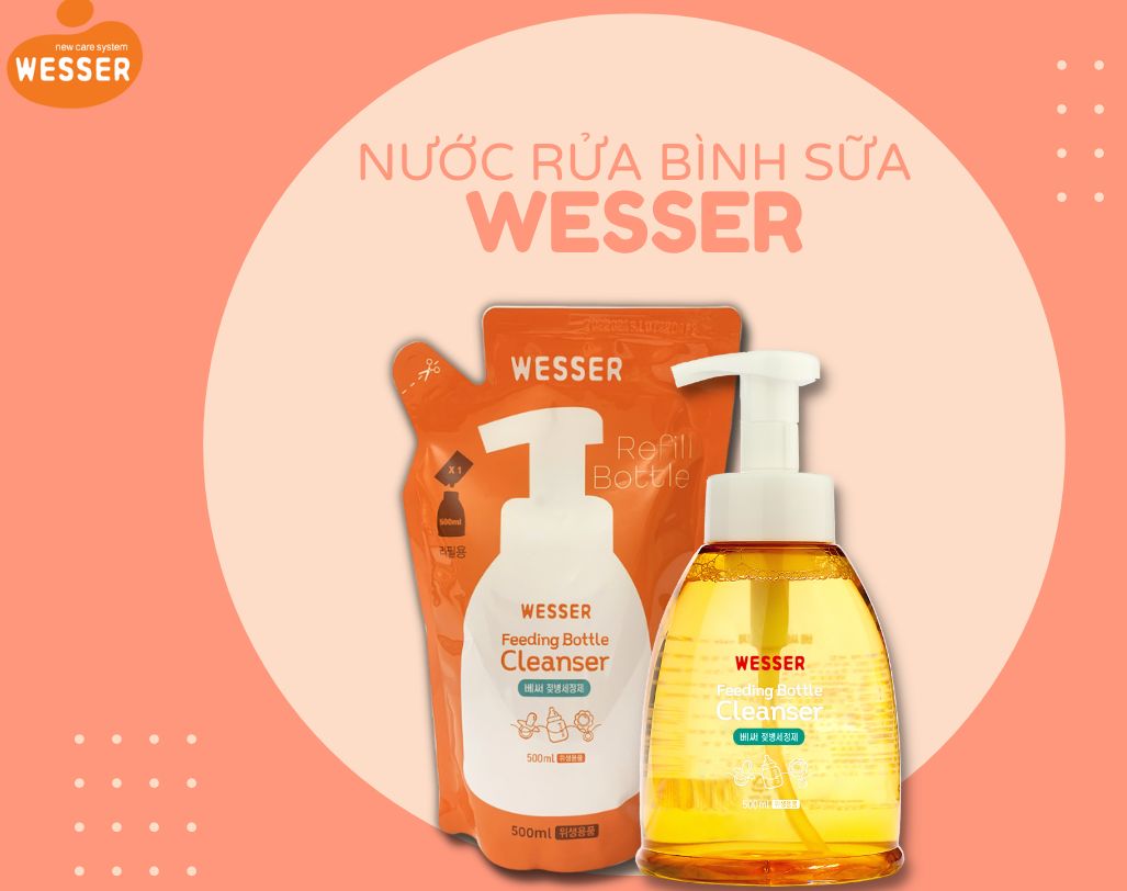 Nước rửa bình sữa Wesser