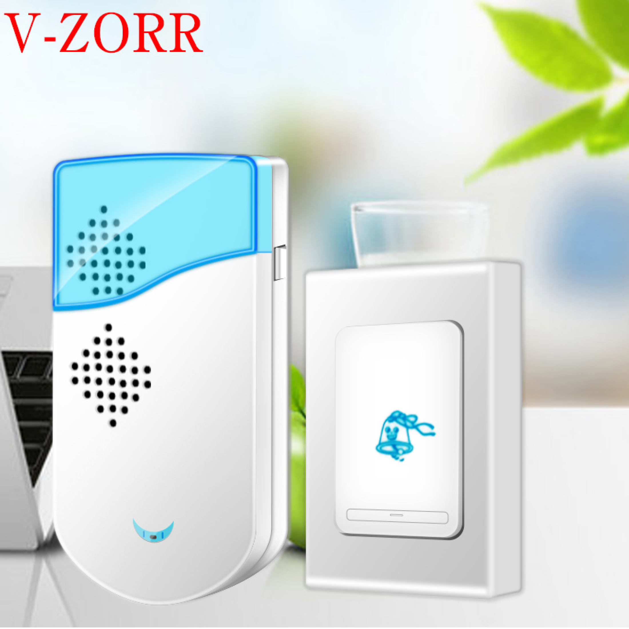Chuông cửa không dây 220VAC - chuông cổng (kèm Pin nút nhấn)