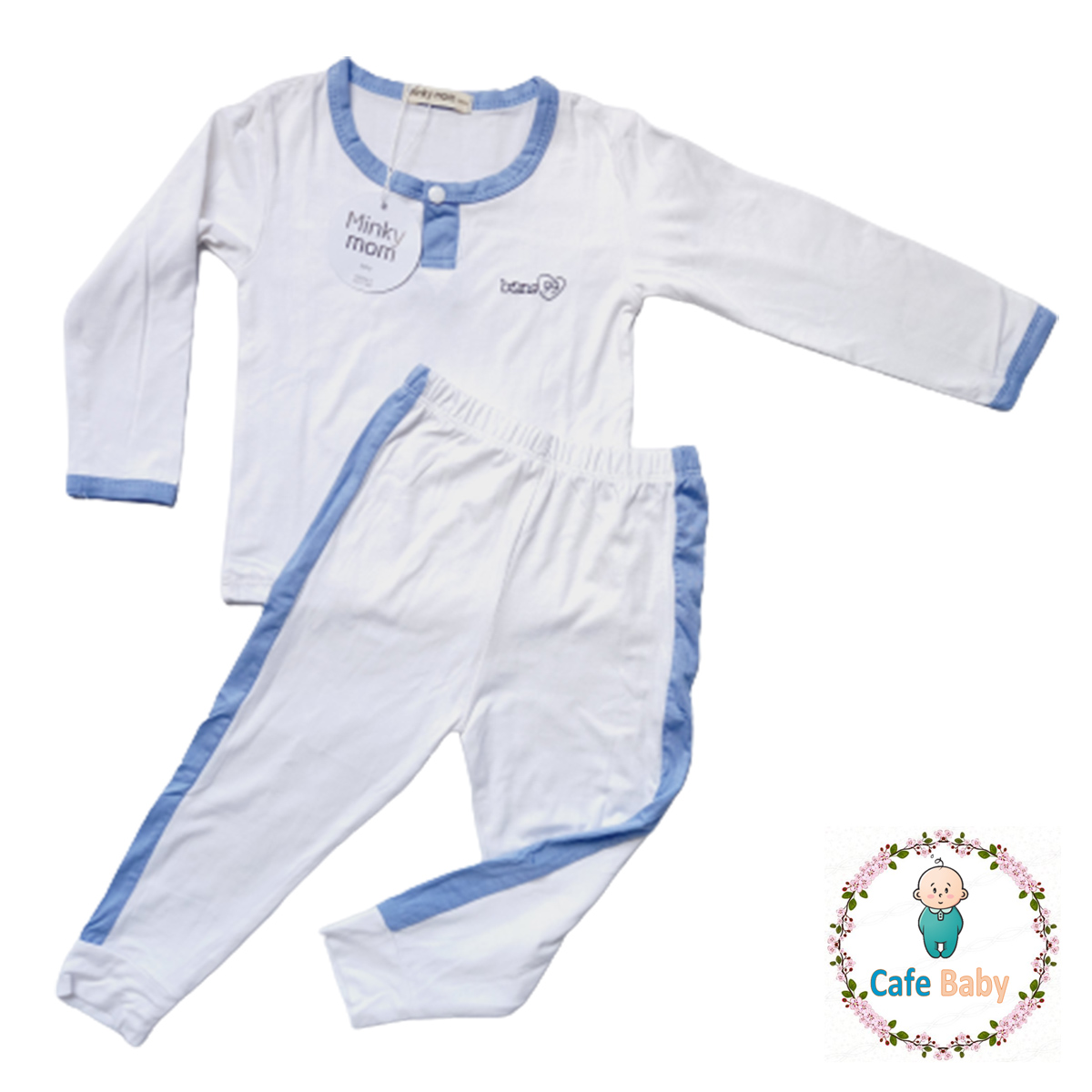 Bộ Minky Mom Dài Viền Thun Lạnh Cho Bé