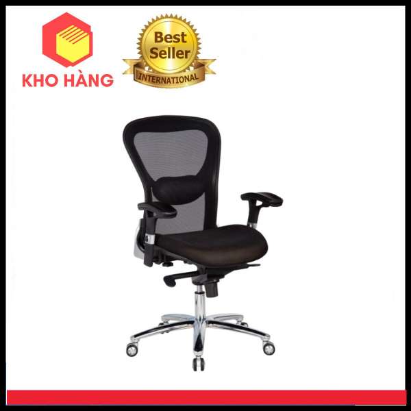 Ghế Dành Cho Văn Phòng Lưới Siêu Cao Cấp, Có Gối, Chân Nhôm, Mâm 2 Cần KHCM6370343B