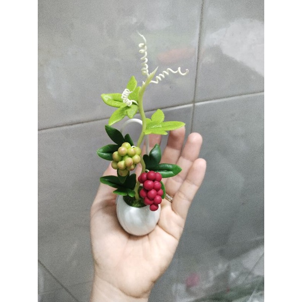 Chậu nho đất sét mini cao 15cm