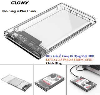 Box Gắn Ổ Cứng Di Động SSD HDD Gloway 2.5 USB 3.0 Trong Suốt Chính Hãng thumbnail
