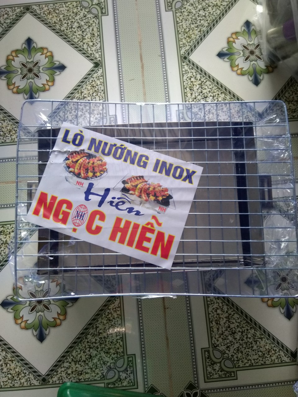 Lò nướng than inox loại trung 28x36cm