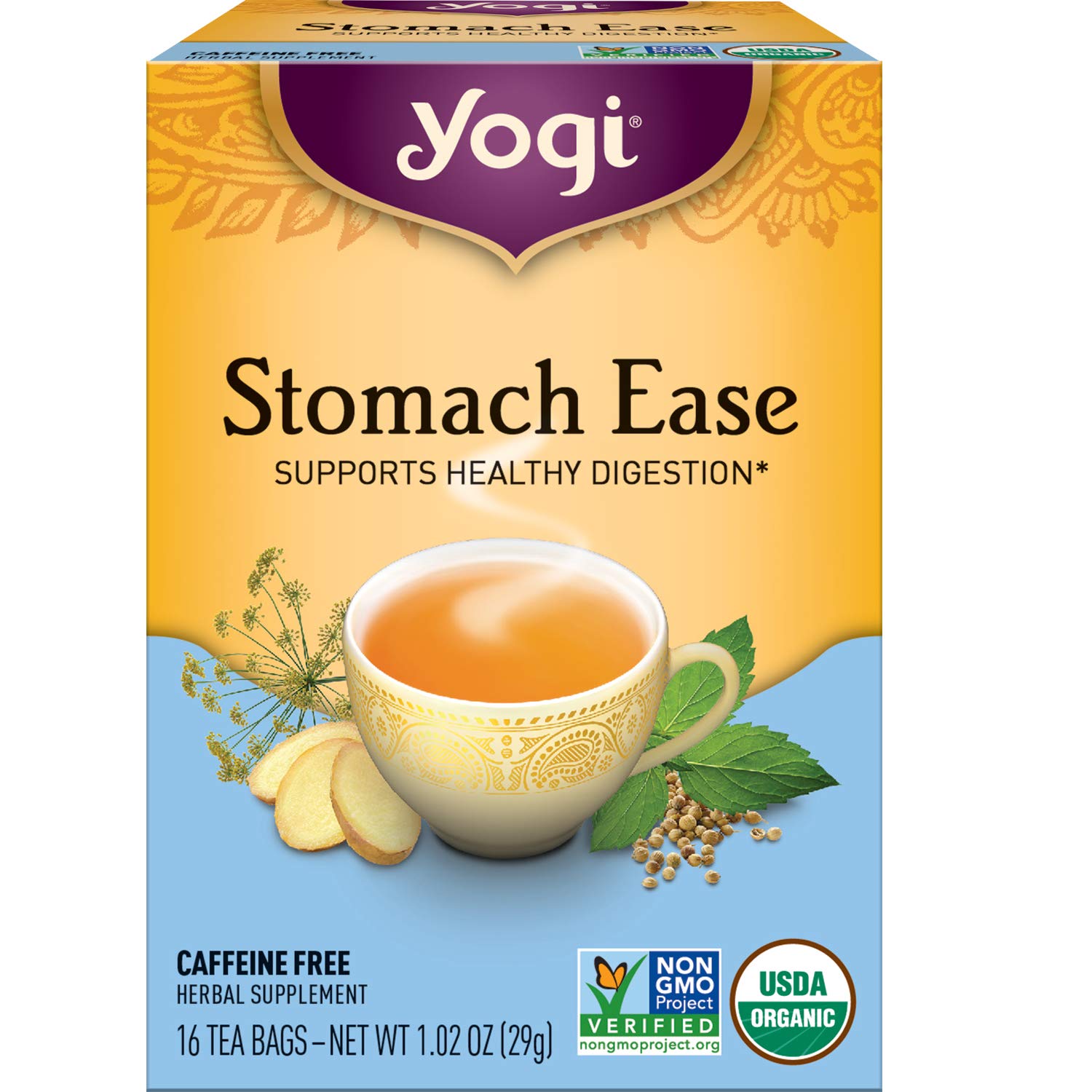 Trà Stomach Ease (hỗ trợ tiêu hóa) - Yogi - 16 gói