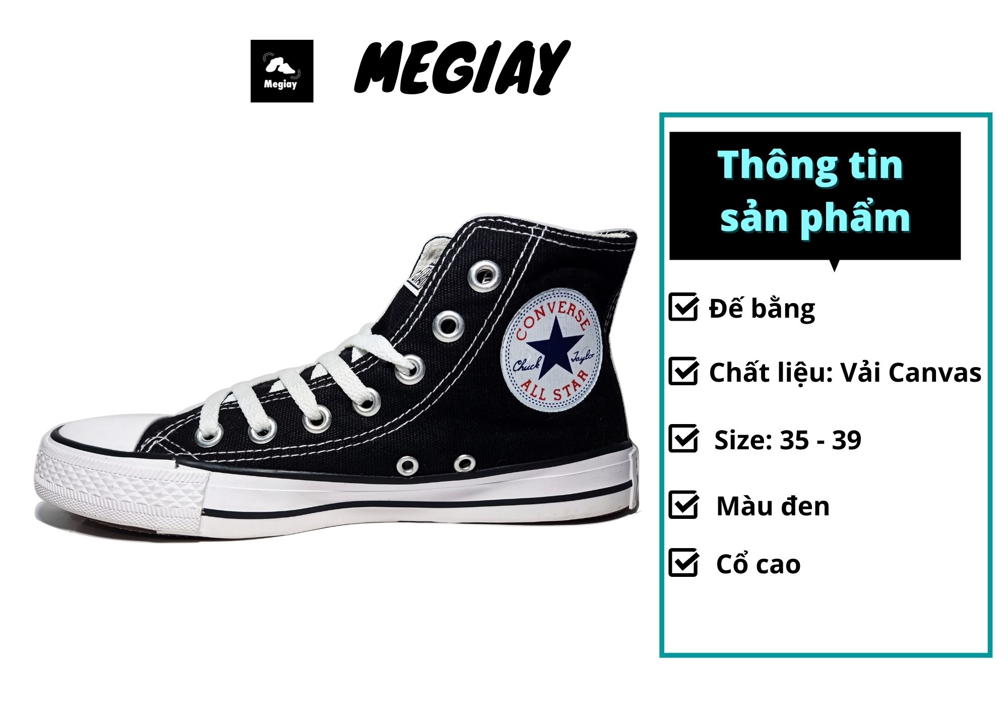 Giày Converse cổ cao nữ [MS20]
