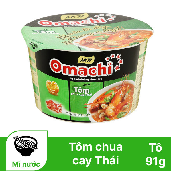 [Date T25/1] Combo Mì Tô Omachi Tôm Chua Cay Thái 91g