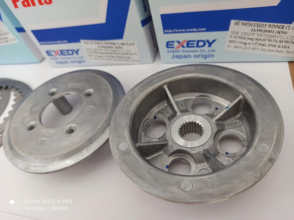 Bộ Nồi Ly Hợp Xe Honda Winner 150 gồm 4 món lá bố, lá sắt, đế nhôm và mặt ép nồi chính hãng Exedy độ bền cao