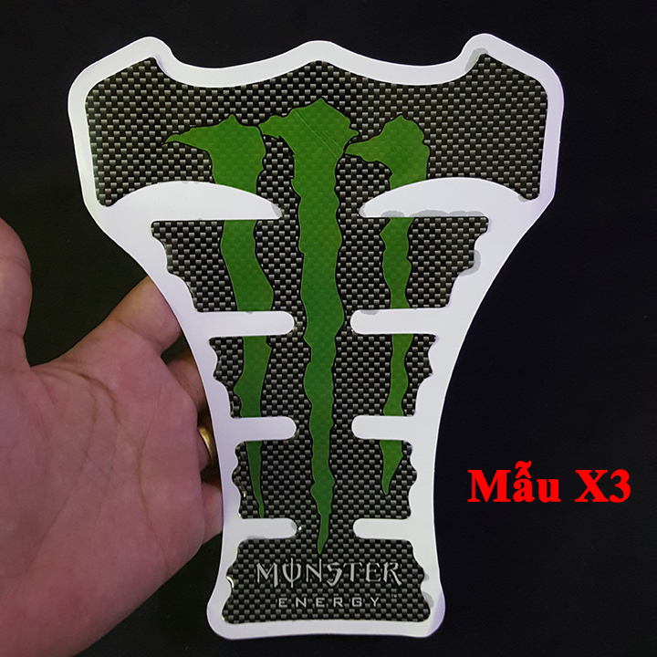 Miếng dán bình xăng Monster ( Mẫu X3 )