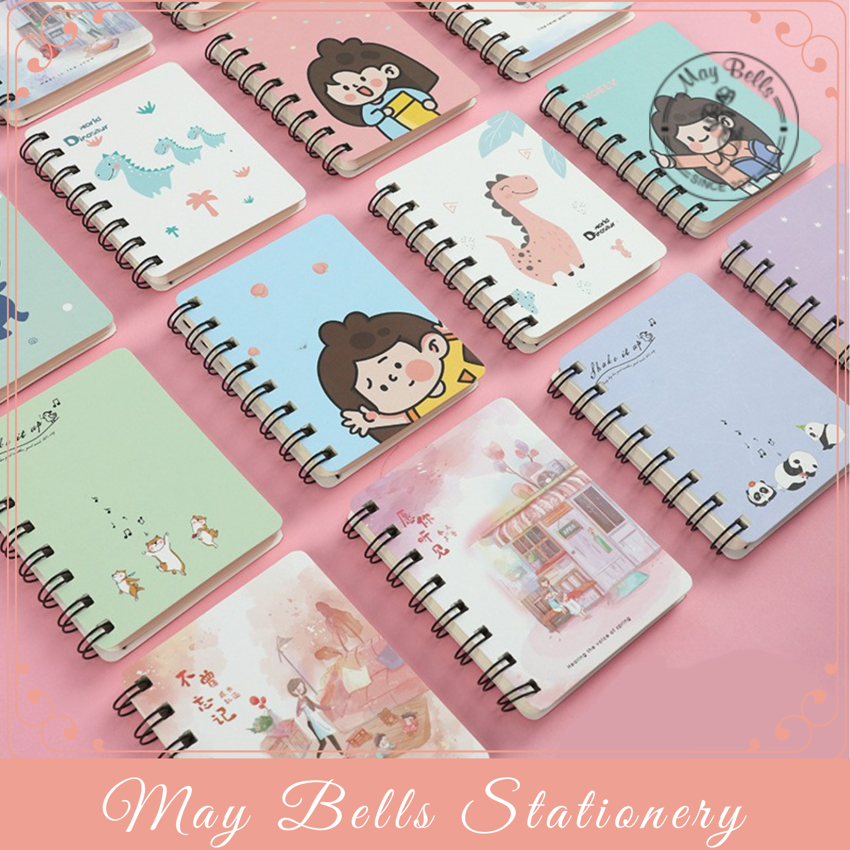 Sổ lò xo A7, Sổ mini dễ thương, Sổ từ vựng mini (mẫu ngẫu nhiên)