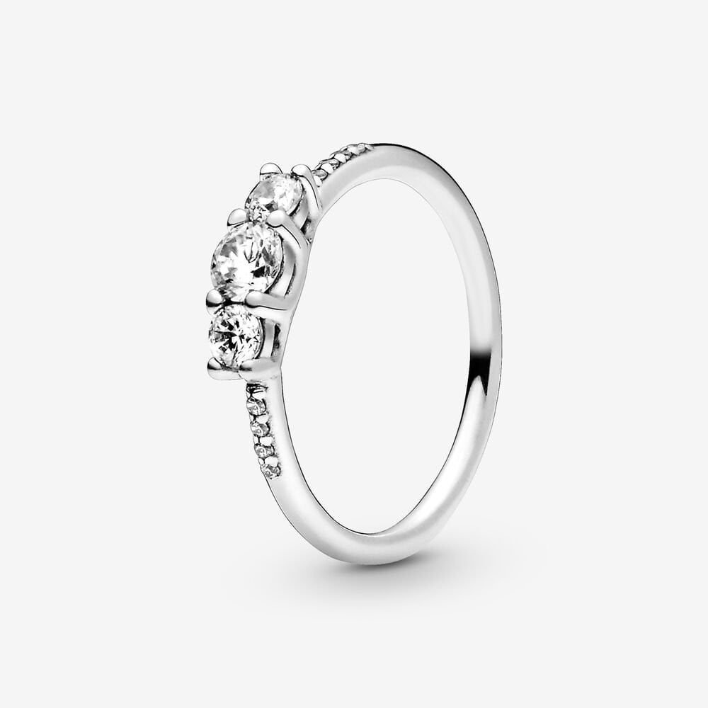 Nhẫn Pandora Clear Three-Stone Ring