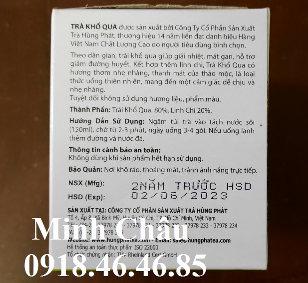 [HCM]Trà Khổ qua Hùng Phát