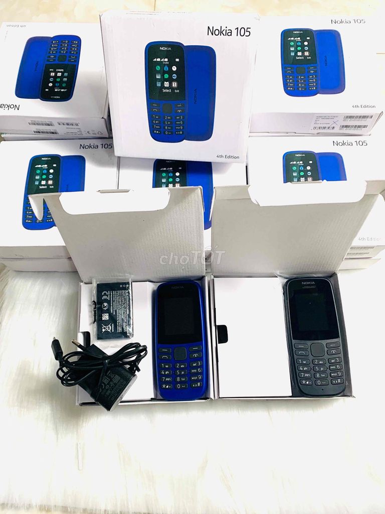 Điện thoại Nokia 105 2 Sim 4G (Hàng mới main chính hãng không hộp đủ phụ kiện) BH 12 tháng
