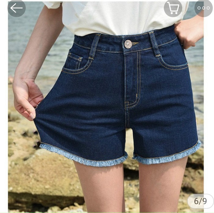 Quần đùi jean màu đậm TTSLA0346