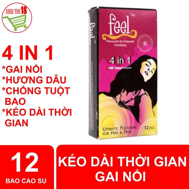 Bao cao su Gân Gai + Kéo Dài Quan Hệ Fell 4 in 1 cao cấp