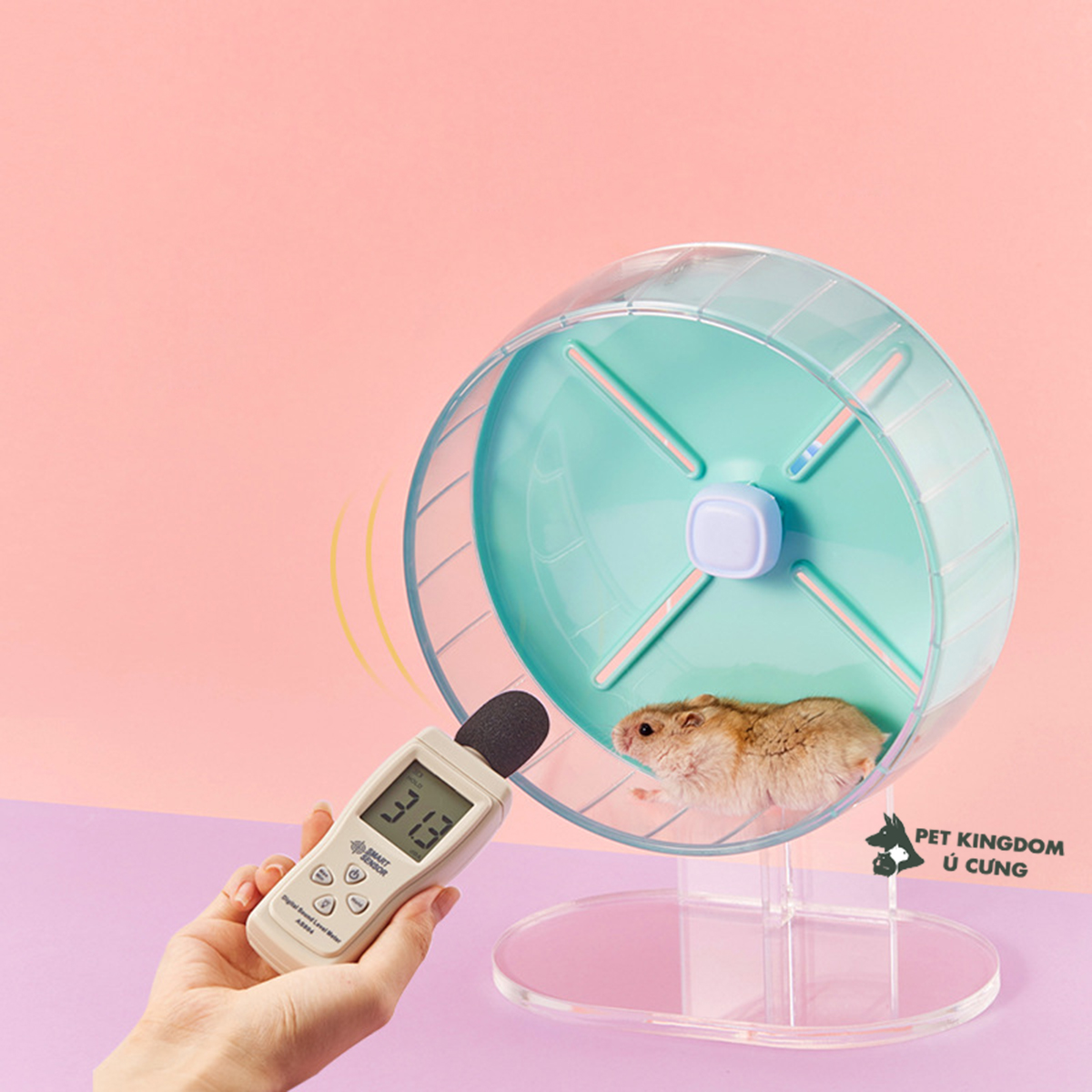 Wheel 20cm Silent Cho Hamster, Nhím, Sóc