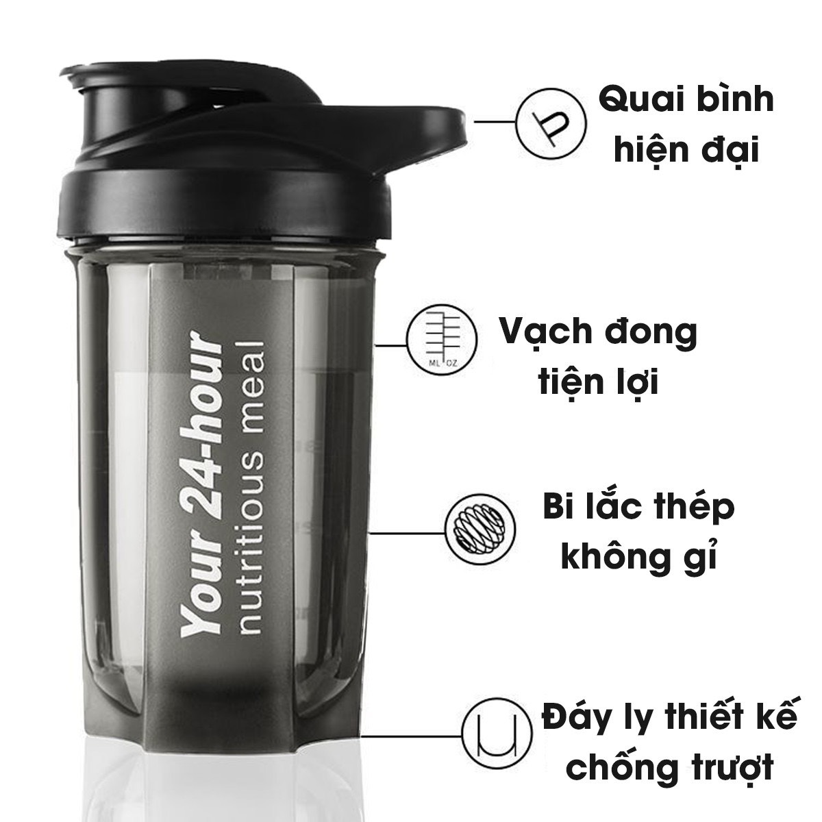 500ml shaker bottle