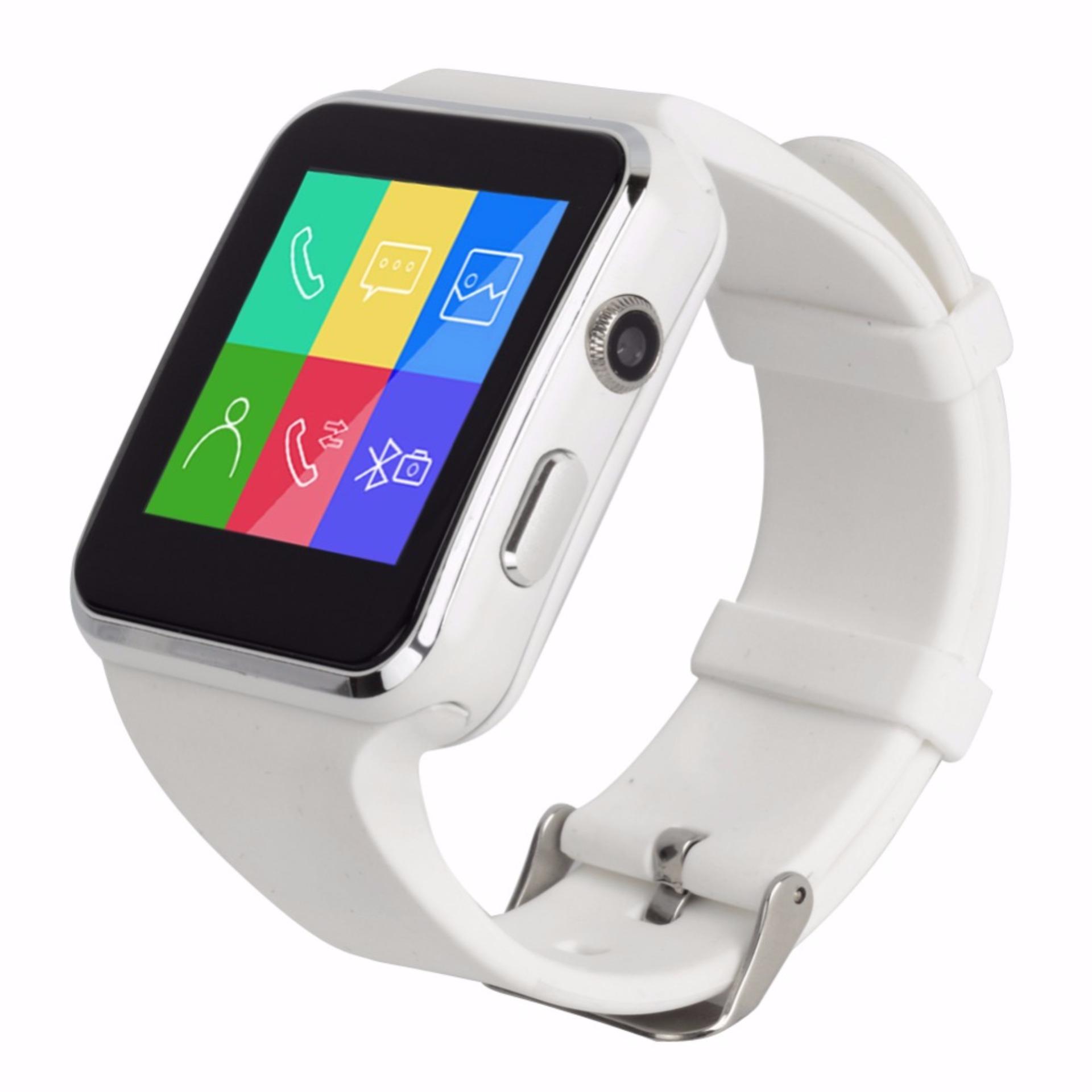 [HCM]Đồng hồ thông minh màn hình cong SmartWatch SX6 (Đen)