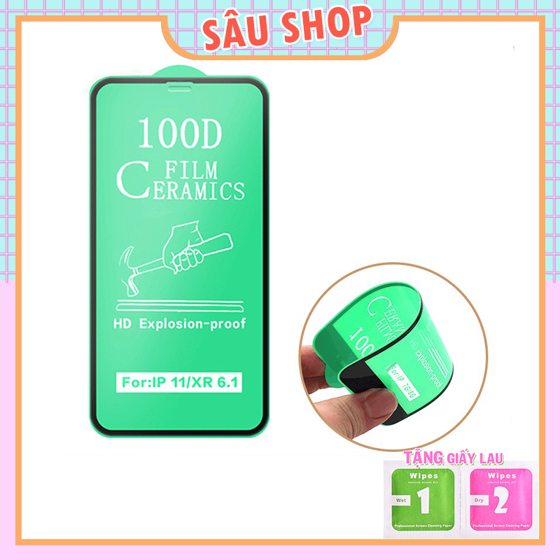 Cường Lực Iphone Dẻo 100D Full Màn Hình 6s/6plus/6splus/7/7plus/8/8plus/plus/X/Xsmax/11/11promax/12/Pro