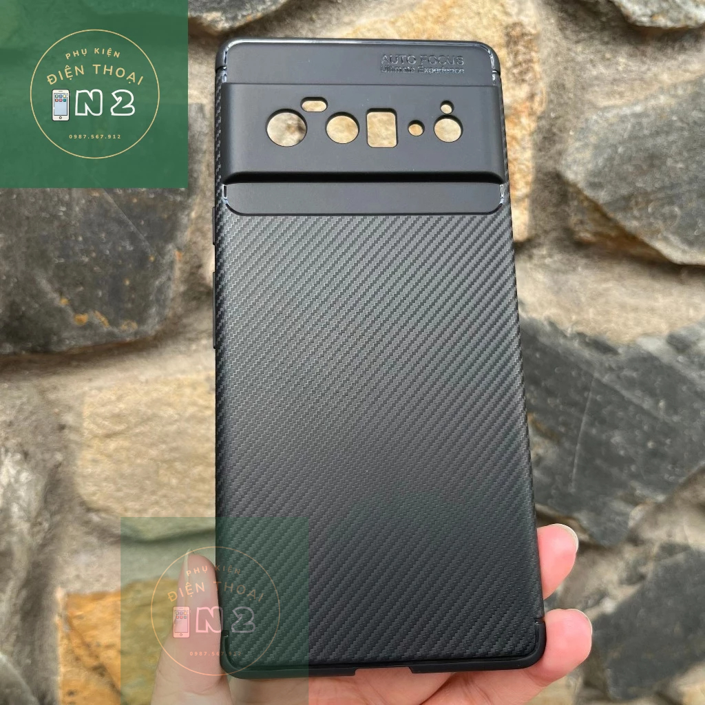 (Ảnh Thật) Ốp Lưng Chống Sốc Vân Carbon Google Pixel 6 Pro Bảo Vệ Camera