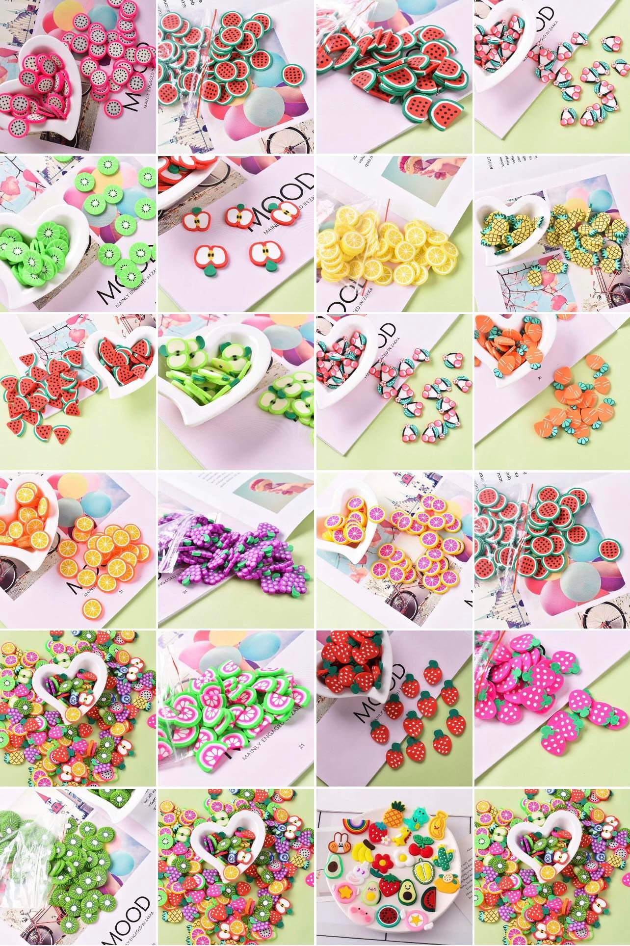 (Khéo tay hay làm) COMBO 10 Charm làm kẹp tóc, dây buộc tóc, nhẫn, trang trí mô hình...