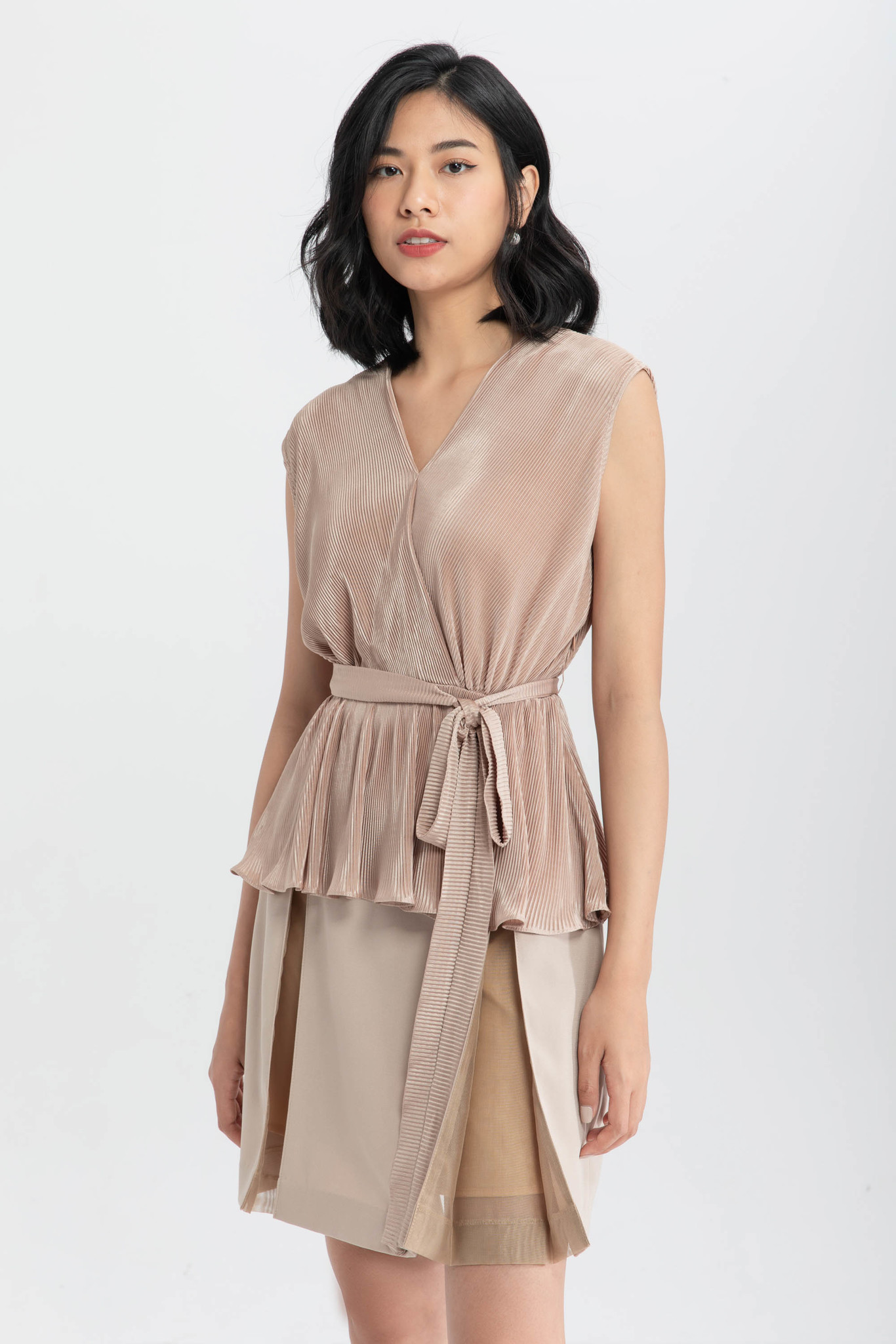 Áo Peplum dập ly nữ IVY moda MS 15M6422