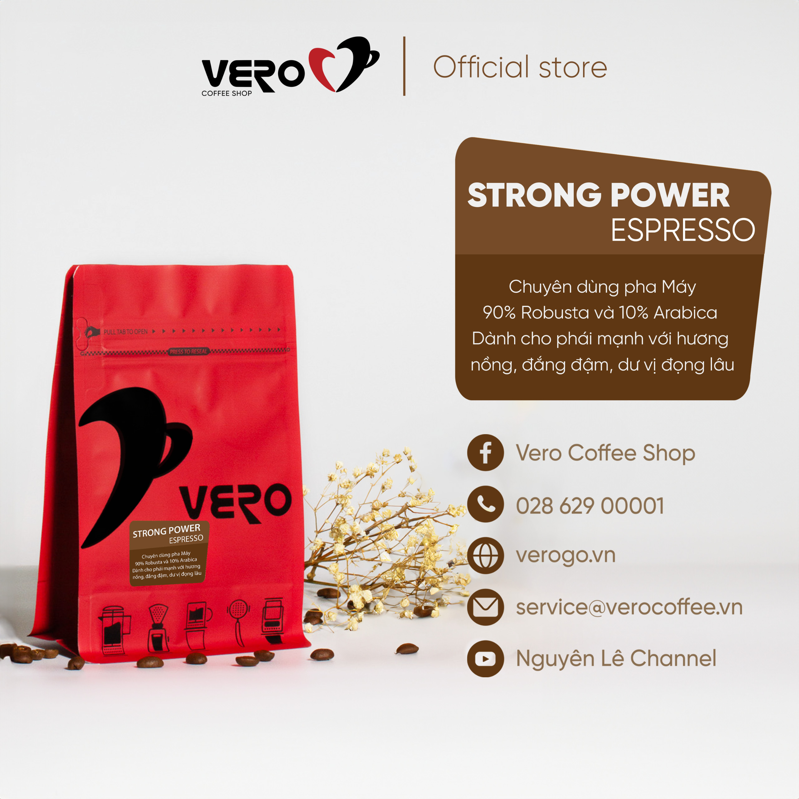 Cà Phê Vero Strong Power Espresso 250gr