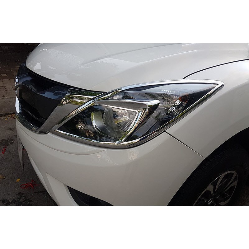 Ốp viền đèn pha + hậu mazda bt50 mạ crom
