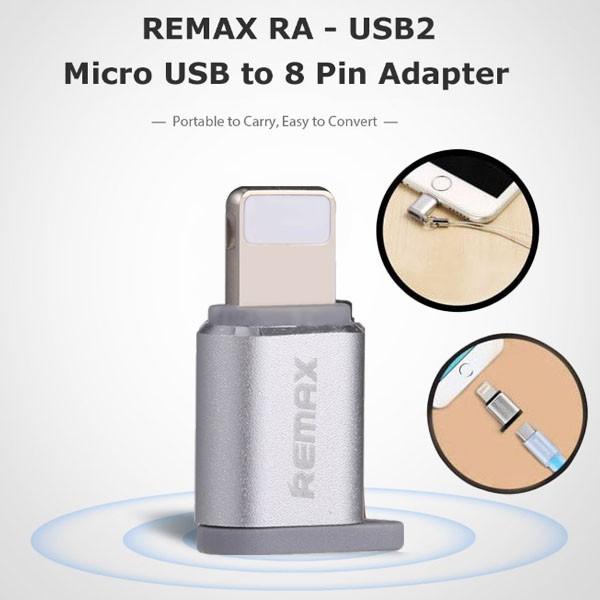 Đầu chuyển đổi cổng micro usb sang cổng lighning remax ra-usb2