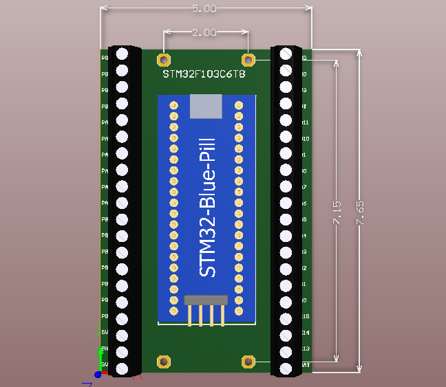 Đế ra chân stm32f103c8t6 , kít phát triển stm32f103c8t6