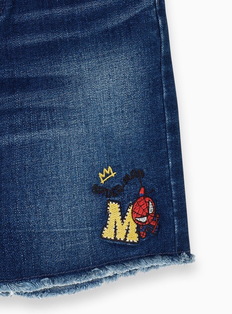 Quần short bé trai Pull-On Denim Bermuda EBR Frayed Hem